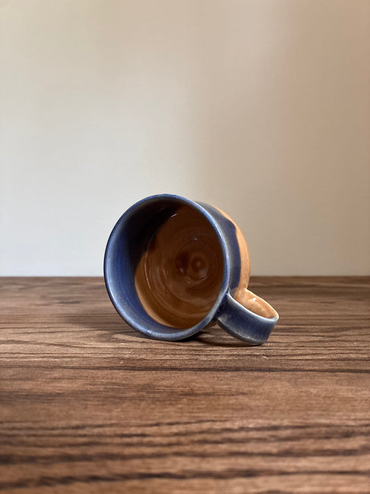 Blue and Tan Coffee Mug 4