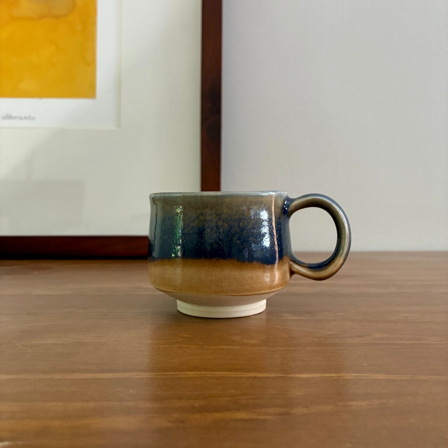 Blue and Tan Espresso Mug