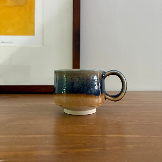 Blue and Tan Espresso Mug