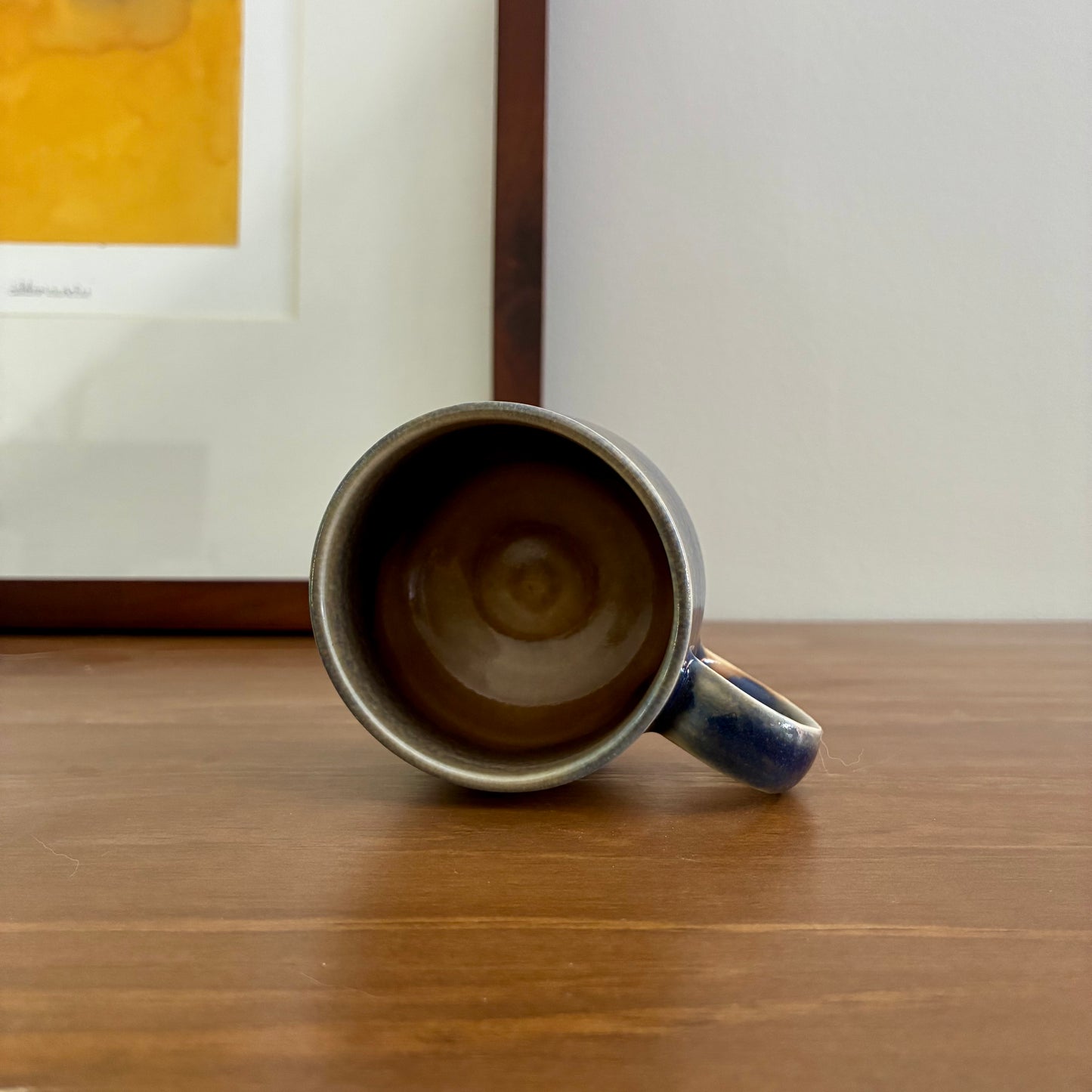 Blue and Tan Espresso Mug