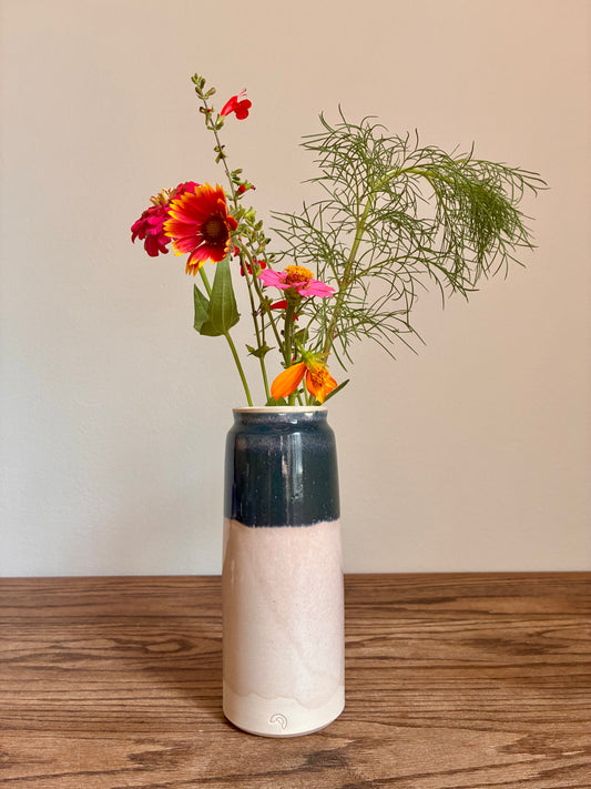 Cylindrical Two-Color Vase