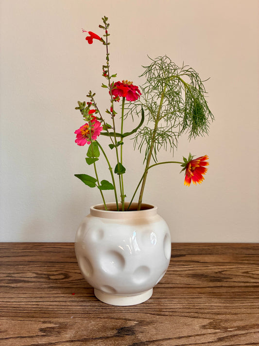 Medium Dimpled Moon Vase