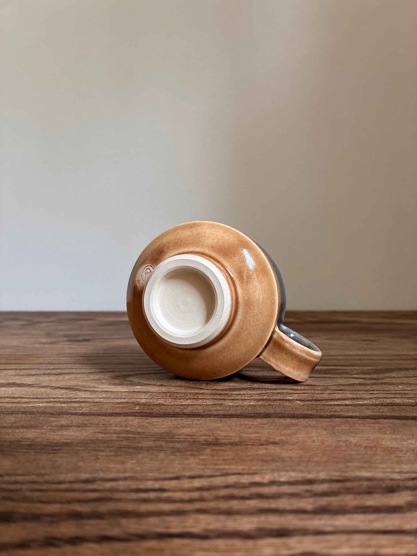 Blue and Tan Coffee Mug 4