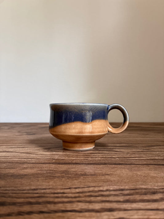 Blue and Tan Coffee Mug 4