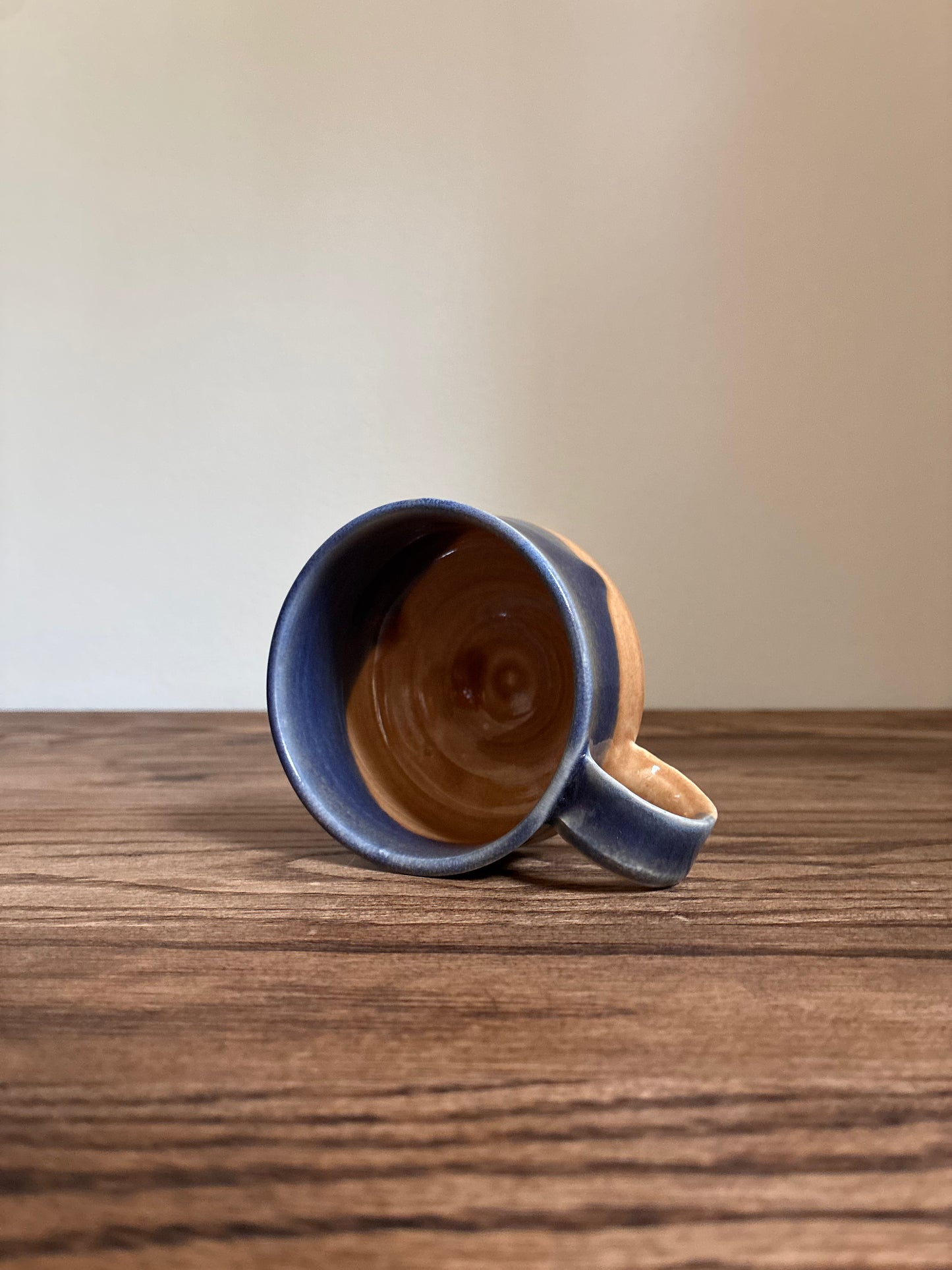 Blue and Tan Coffee Mug 4